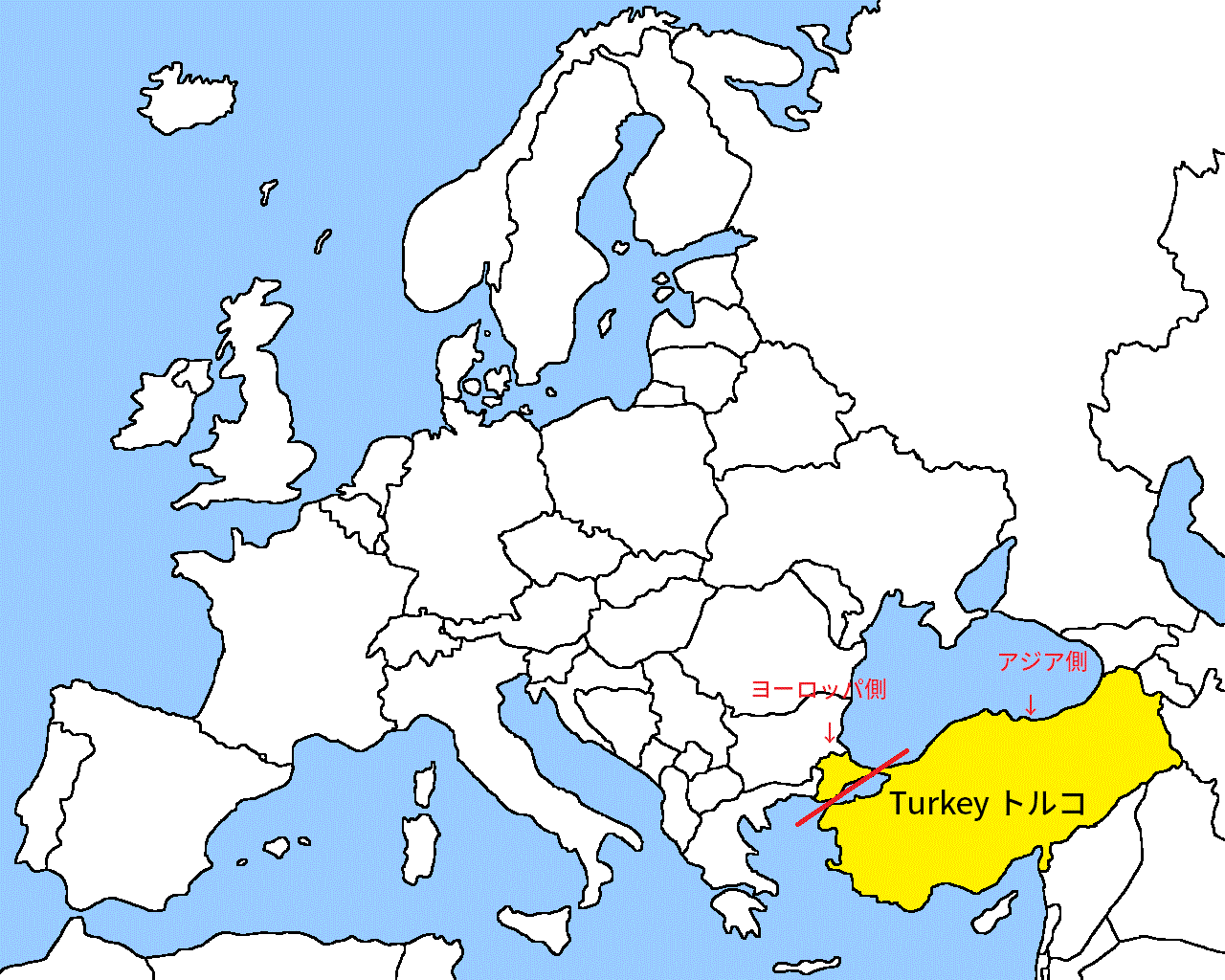 トルコ地図 語学